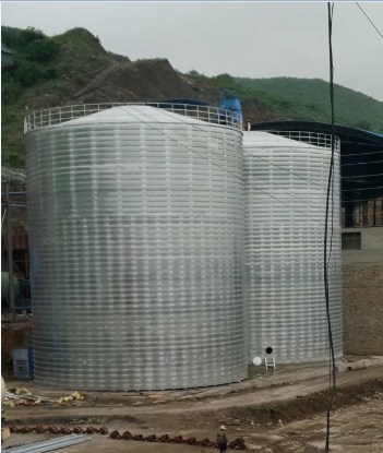 玉龙粮食钢板仓的安装全过程不用热焊接